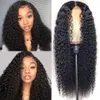 Alllove Прямые человеческие волосы Кружевные передние парики Kinky Curly 131 T Кружевная часть Парик Глубокая вода Парики из человеческих волос для тела для чернокожих женщин2296654