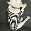 Vêtements à rayures Banane à rayures Animaux d'animaux de compagnie Vêtements de chiot pour chiots Chemise Chemise parent-enfant français bulldog