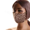 Leopard Print Suede Mask Adjustable Dustproof Outdoor Fashion Protective Mask Resuable Earloop Face Masks For Women Máscaras Faciales