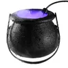 Maszyna mgła Oświetlenie Kolor Zmiana Lampa Halloween Atomizer Popular Model Rekwizyty Witch Pot Black Flame Basin Horror Atmosfera Scena Układ