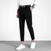 Negócios Terno Calças Cor Sólida Cor Slim e Delicate Nine Point Calças Roupas Masculinas Outono Escritório Casual Terno Calças Cool