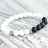MG0794 On Sale Wihte Shell Beads Energy Mala Bracelet High Quality Women`s Yoga Balance Protection Mala Bracelet