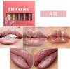 Fit Couleurs Glitter Lip Gloss Set étoile Glow Shimmer 5Pcs / Set Rouge à lèvres liquide Kit Brillant Lipgloss Set