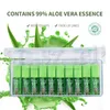 Teayason Aloe Vera Mini Lip Gloss Temperatur Farbwechsel Long Lasting Lip Öl Lipgloss Kit Tint Primer Moisturizing Make-up Pflege 10pcs / se