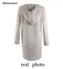 Giacche da donna 2021 Giacca da donna autunno inverno Cappotto lungo Abito slim Colletto stile Soild Lana femminile