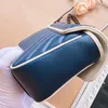 Panie Marmont Torby na ramię Styl Niebieskie Prawdziwe Skórzane Torby Kobiet Crossbody Torebka Wallet Bolsas de Diseño de Lujo de la Marca