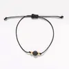 Zwart Wit Lava Stone Beaded Lover Paar Kaart Strand Armband Verstelbare Touw Polsband Essential Oil Diffuser Sieraden