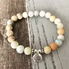 Ensemble de tennis de 3 bracelets Men Bracelets Lotus empilables mate Amazonite OM