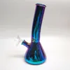 8 Inch 20 CM High Cheap Bong Oil Rig Glass Beaker Bong Halloween Hookah Pipe Water Bottles Assorted Color Made By Order OEM