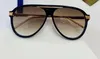 Luxu Pilot-Sonnenbrille für Herren, silbergraue Marmor-Spiegellinse, occhiali da sole firmati men, modische Sonnenbrille, 1264 Sonnenbrillen mit Etui272r