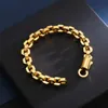 Mannelijke vintage ketting armband mannen hiphop gouden roestvrijstalen heren fietser armbanden link vrienden sieraden accessoires2867