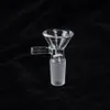 Glass slide bowl glass bong with handle blue clear funnel male Smoking Accessories Water Pipe heady Bongs 10/14/18mm male hookah FY2231