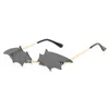 고딕 스타일 특별 디자인 박쥐 날개 선글라스 뱀파이어 패션 안경 컬러 렌즈 무테 및 금속 다리 쿨