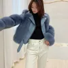 Real Coat Winter Jacket Natural Fox Genuine Sheep Skin Warm Vest New