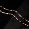 Kubansk länkkedja halsband 18k rostfritt stål halsband mode män smycken punk klassisk figaro guldkedja halsband