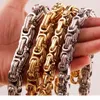 Hoge kwaliteit Hip Hop Heren 316L Rvs Platte Byzantijnse Ketting Rapper Chunky Topkwaliteit Mode Jongens Sieraden6514700