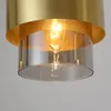 Golden Vintage Bedside Copper LED Small Pendant Lights Modern Minimalist Cofe Bar Clothing Store Smoke Gray Glass Hanging Lamps