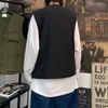 Mens modeverktyg Vest Men Streetwear Cargo Vest Hip Hop Sleeveless Jacket Gilet Multi-Pocket Outdoors Tactical Coat222a