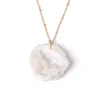 2020 New fashion Irregular Natural Stone Pendant Necklaces white gray rainbow Multi Spar Quartz druzy Crystals Necklace Jewelry