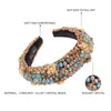 Light Luxury Crystal Hair Hoop Gorgeous Wedding Bridal Hairband Fashion Beaded Fabric Women Headbands 4 Colors3296553