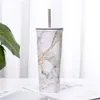 17oz Isolerat stål Skinny Tumbler med lock Halm Dubbelvägg Vakuum Förseglad resa Kaffe Tumblers Bussiness Gifts Muggar kan anpassas