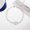 925 Pulpar Snowflake de prata esterlina Vintage Sterling Silver Letter Interligando Bracelete de Floco de Neve Homens e Mulheres Plum Blossom Bracelet