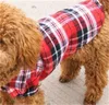Plaid gulliga valphundar kläder chien charms hund västar djurskjorta husdjur tillbehör katt kläder tunna brittiska stil sommar 4lq c2