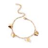 Fußkettchen Gold Schmetterling Fußkettchen Kette Mehrschichtige Fußketten Armband Sommer Strand Modeschmuck Will und Sandy Geschenk