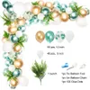 100 Uds. Kit de arco de globos confeti verde globo de Metal boda cumpleaños decoración de fiesta en la jungla Baby Shower Hawaii fiesta globo de látex Cl2683031