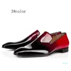 Hot style -2020 Uomo rosso con fondo scarpe piatte Scarpe Oxford in vera pelle Business Uomo donna Walking Wedding Party taglia 38-47 con scatola