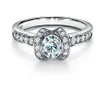 Nieuwe 18K Platinum Moissanite Diamond Ring Arts and Crafts 2.0ct Forever Shining