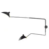 Post Modern Serge Mouille Wall Sconce Single Two Arm Nordic Wall Light justerbar lång arm sovrum butik café vägglampor fixturer