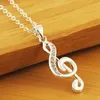 Correntes Otoky 2021 Moda Jóias Chic Treble G Clef Música Nota Charme Pingente Colar Presente Musical para Mulheres Acessórios Femme1321A