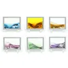 13X17 cm incorniciato Moving Sand Time Liquid Landscape Glass Picture Home Office Ornamenti Decorazione Accessori Craft Art Gift LJ20090269a