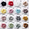 Nastri per capelli solidi in raso Fasce elastiche per capelli per donna Elastico Scrunchie Copricapo per ragazze Anello setoso Porta coda di cavallo 34 colori M2577