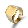 Luxury Smycken Signet Ring Män Kvinnor Mode Chunky Square Charm Rings Enkel Hip Pop Ring Designer Smycken Partihandel