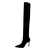 2020 Sexy Fashion Long Stocking Boots Winter Concise Women High Stiletto Heel Above Knee Club Party Thigh Boots