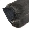 10A Grade Virgin Braziliaans Menselijk Haar Paardenstaart Dikke Ends Clip in Hair Extensions Slik Rechte Paardenstaart Haar 120G