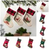 Christmas Stocking Party Decoration Xmas Kids Candy Torby Santa Claus Snowman Elk Xmas Skarpetki Party Favor T9i00504