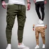 2020 Herren-Hosen Joggers Frühlings-Sommer-Männer Jogginghose Street Hip Hop Cargohose beiläufige feste Hose Slim Fit Trainingsanzug