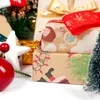 هدية عيد الميلاد تغليف ورق كرافت الإبداعية هدية مربع زينة عيد الميلاد ورقة سانتا ثلج ندفة الثلج ورق تغليف XD23832