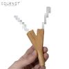 COURNOT Double Barrel Natural Bamboo Cigarette Pipe Holder For Cone Rolling Paper 91MM Handmade Bamboo Smoking Pipe Tobacco Hand Pipes