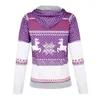 Рождественский лось и снежинка с принтом, женские толстовки с капюшоном, дизайнерский свитер, пуловер, футболка с карманом, спортивные осенние кофты Clot5167700