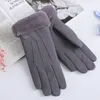 Mode hiver gants pour femmes écran tactile thermique Plus velours étudiants mignons conduite épaissir Anti-froid WL0041