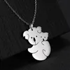 Skyrim – collier avec pendentif Animal Koala mignon, en acier inoxydable, chaîne ras du cou avec initiale dorée, bijoux commémoratifs, cadeau pour femmes 3395665