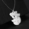 Skyrim Cute Koala Animal Pendant Necklace Stainless Steel Golden Initial Choker Chain Necklaces Memorial Jewelry Gift for Women5855070