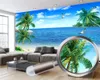 3D wallpaper moderno 3d mural papel de parede bonito coco paisagem romântico paisagem decorativa 3d papel de parede