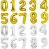 32 inch letter number balloons Foil balloon gold silver letter digital Globos birthday party decoration baby bath supplies HHB1703