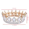 Neue hochwertige neue Bling Luxus Kristalle Hochzeit Krone Silber Gold Rot Strass Prinzessin Königin König Braut Tiara Krone Haarschmuck