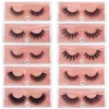 10styles 3D Vizon Kirpikleri Doğal Yanlış Eyelashes Yumuşak Makyaj Kirpikler Uzatma Makyaj Sahte Göz Lashes 3D Serisi